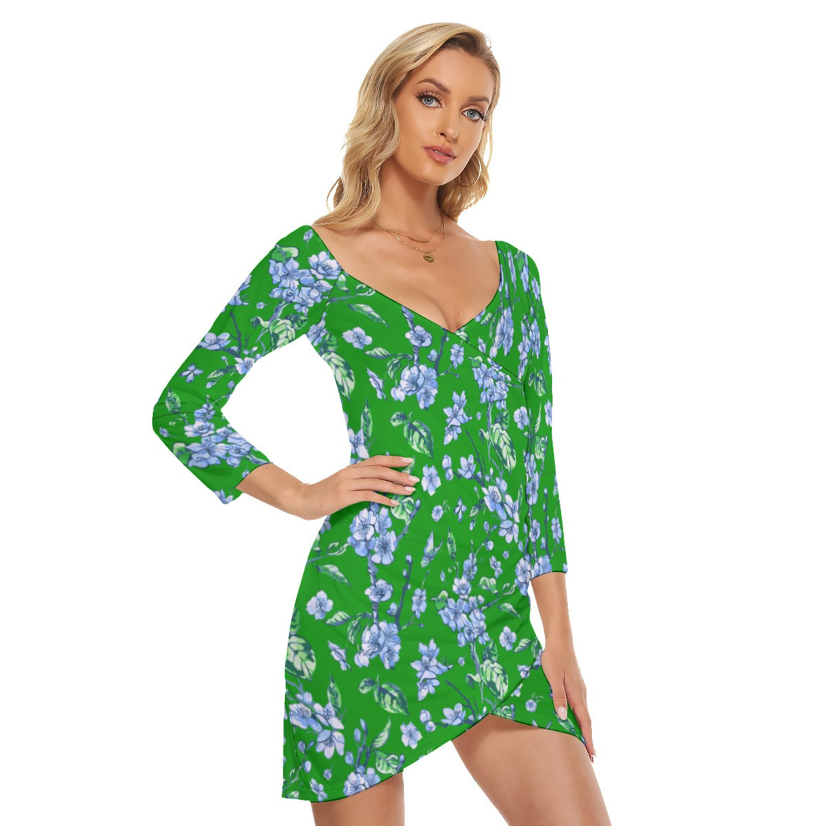 Spring Time Women's Off-shoulder Long Sleeve Dress