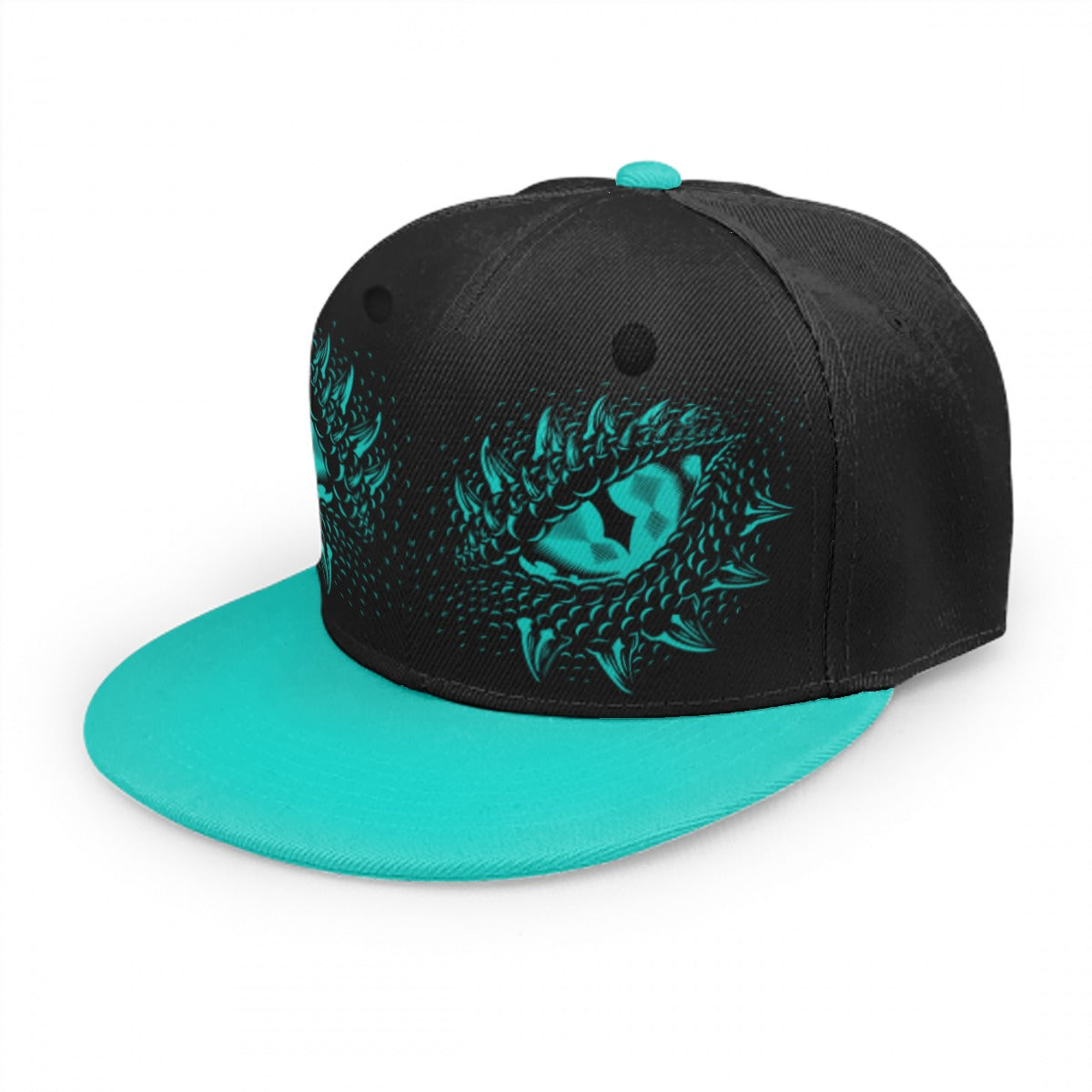 Teal & Black Dragons Eyes Snap Back