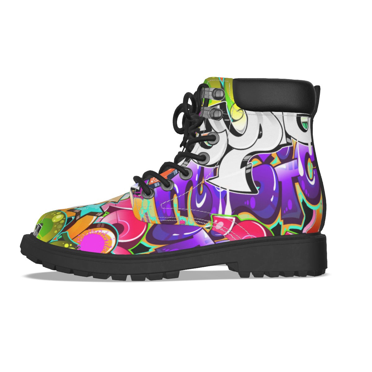 Graffiti Style Women's Short Boots