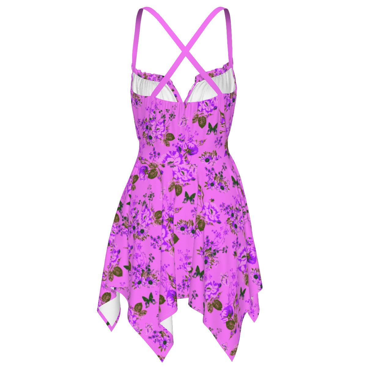 Women's Butterflies and Roses Slip Dress