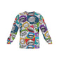 Comic Book Men's Drop Shoulder Round Neck Long-Sleeved Sweatshirt