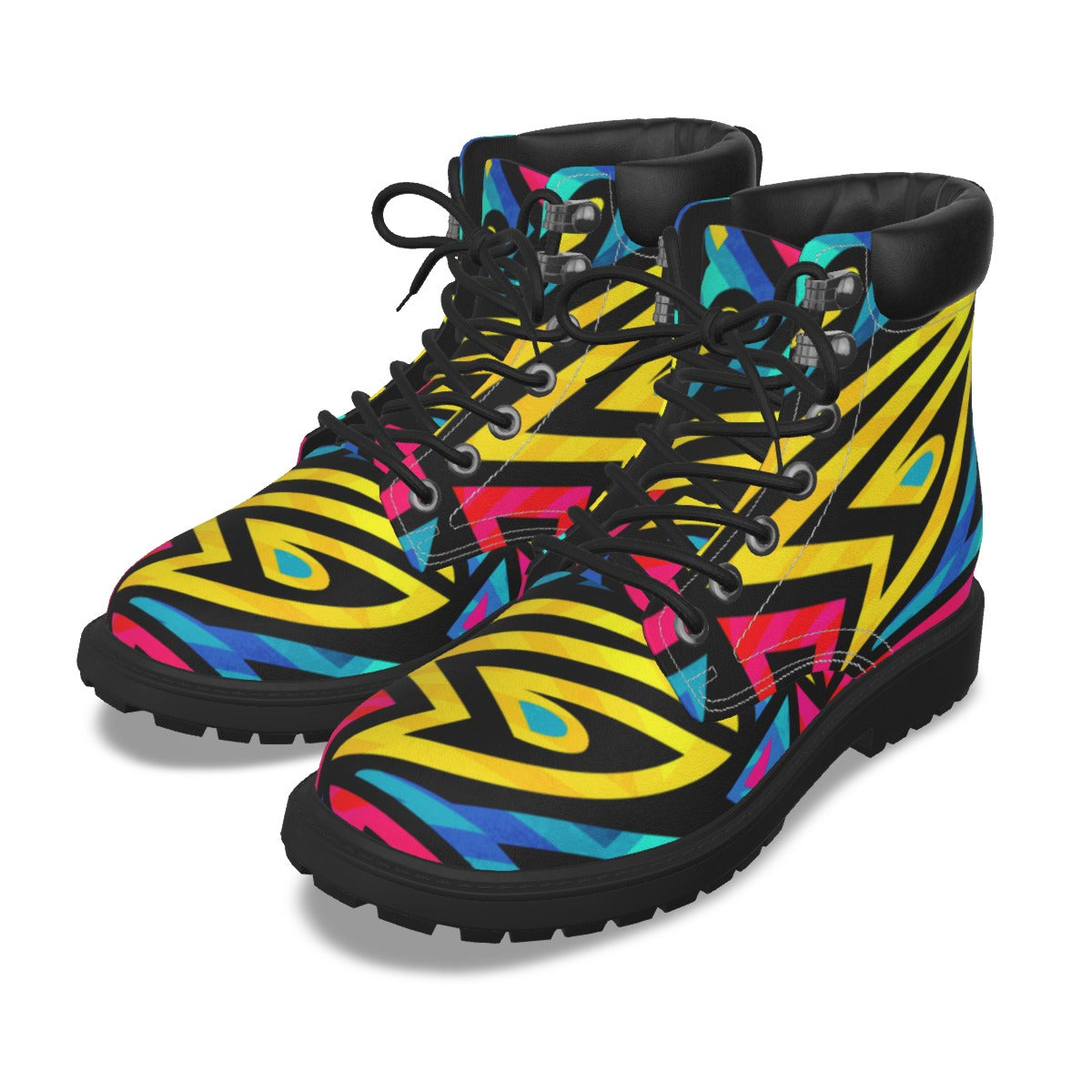 Graffiti Style Men's Short Boots