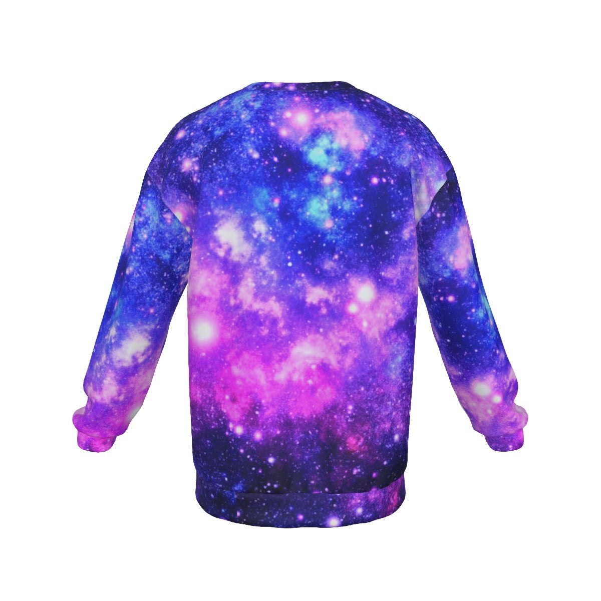 Men's Galaxy Drop Shoulder Round Neck Long-Sleeved Sweatshirt