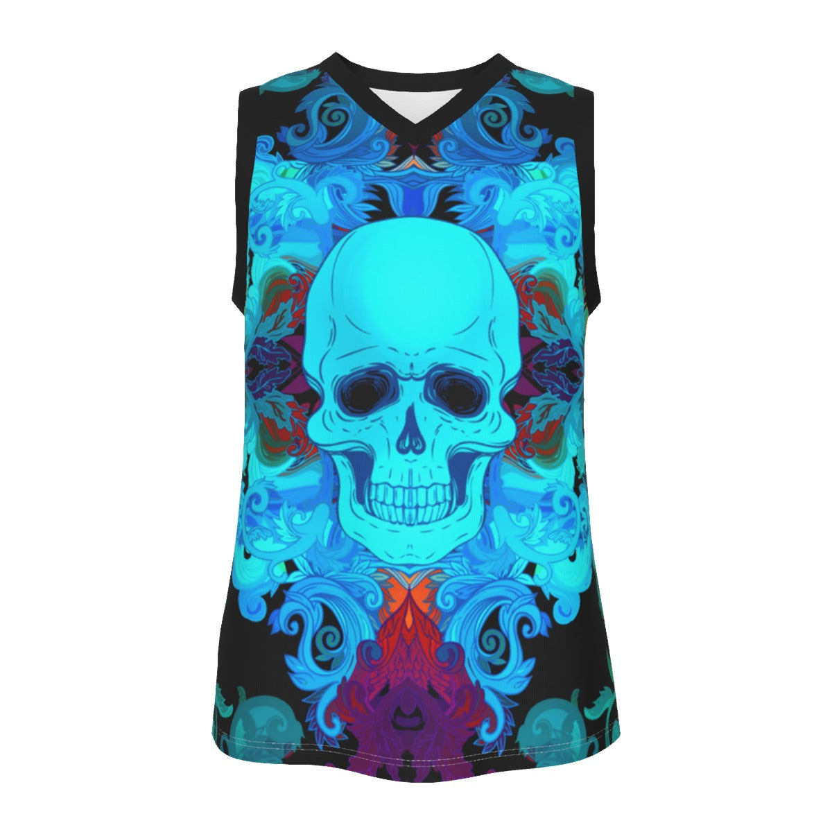 Skull Gang Men's V Neck Basketball Top