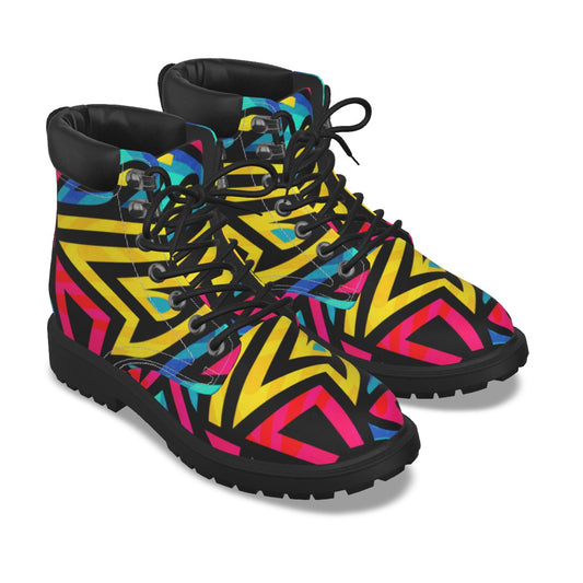 Graffiti Style Women's Short Boots