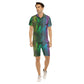 Futuristic Neon Waves Men's Short Sleeve Shirt Sets