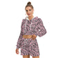 Pink Swirls Women's Micro Fleece Hoodie And Shorts Set