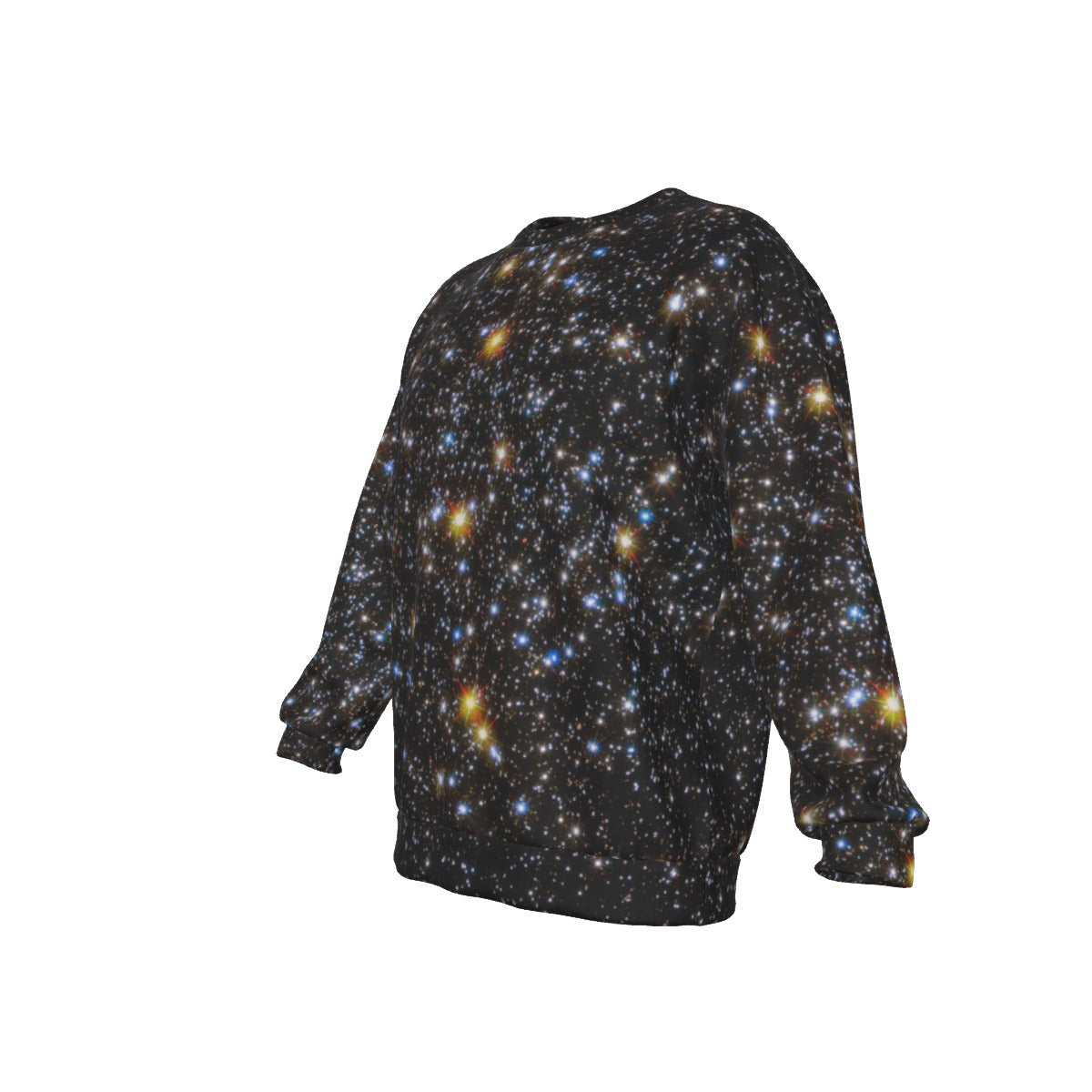 Field Of Stars  Men's Drop Shoulder Round Neck Long-Sleeved Sweatshirt