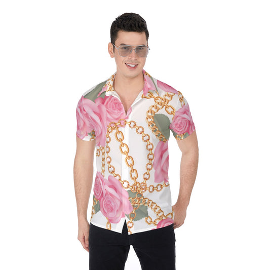 Chains &  Roses Men's Button Up Shirt