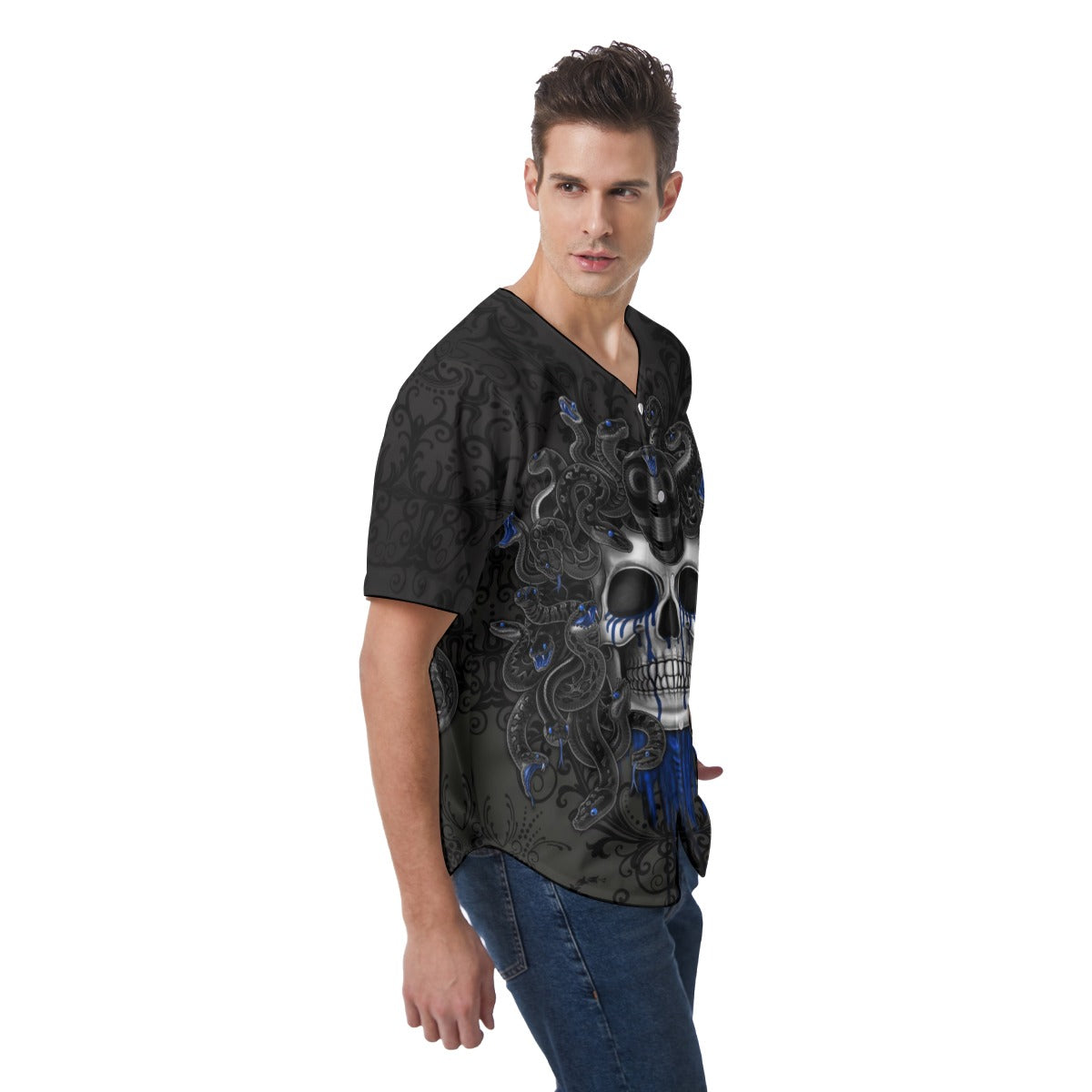 Men's Medusa Short Sleeve Baseball Jersey