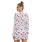 Colorful Hearts Women's Micro Fleece Hoodie And Shorts Set