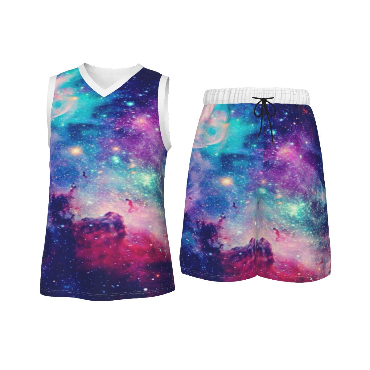 Men's Galaxy V Neck Basketball Suit