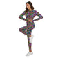 Women's Abstract Sport Set With Backless Top And Leggings