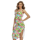 Summer Time Flower Back Cross Cami Dress