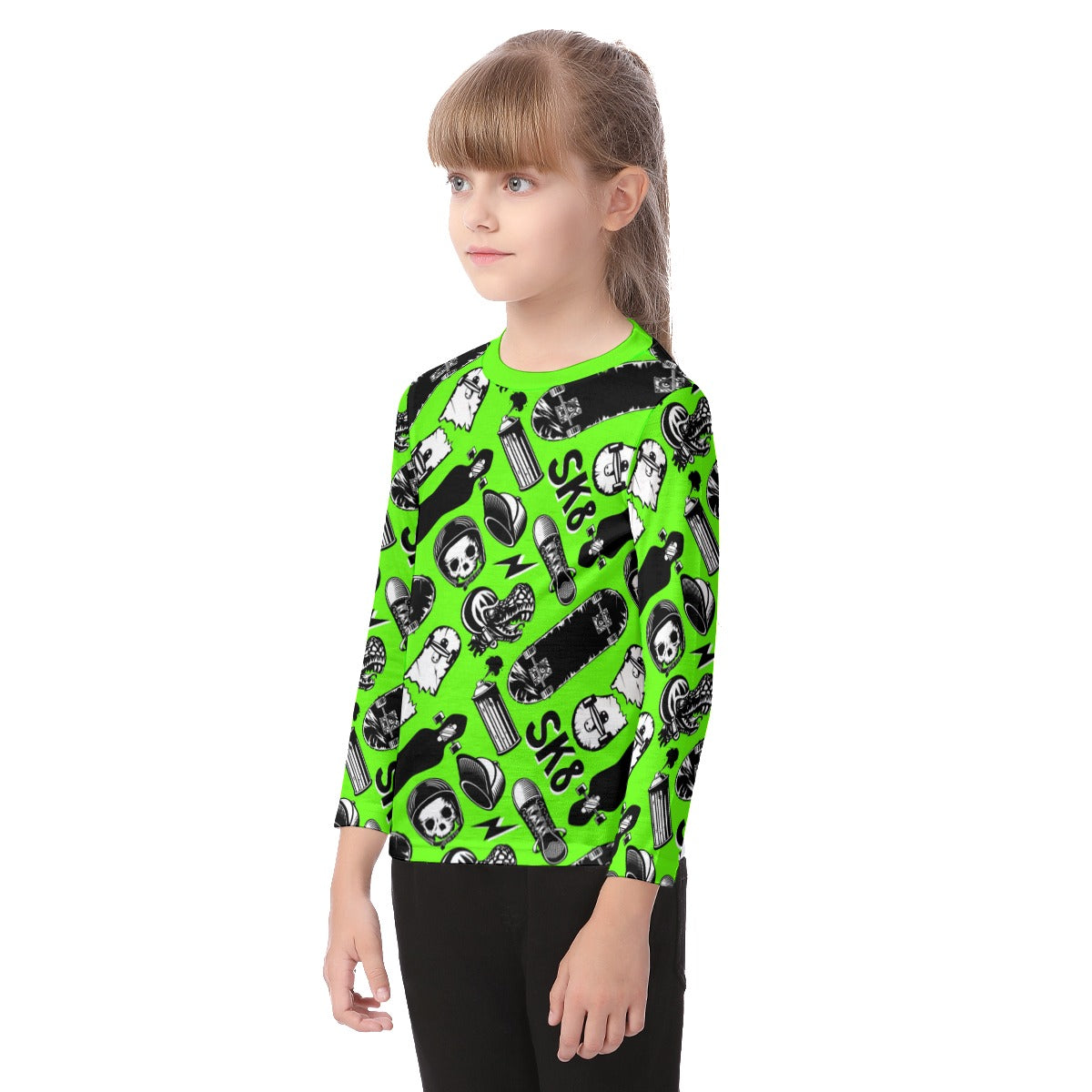 Kid's Skater Kid's O-neck Long Sleeve T-shirt