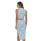 Colors Of Royalty Women's Tank Top & Split High Skirt Set