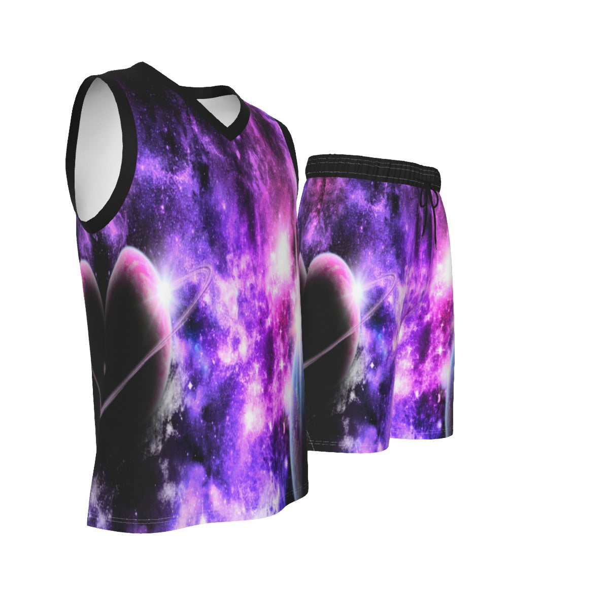 Outside Space Men's V Neck Basketball Suit