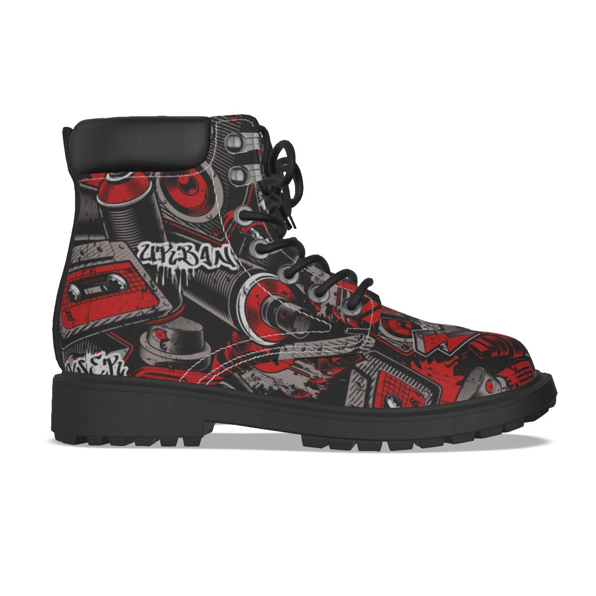 Graffiti Style Men's Short Boots