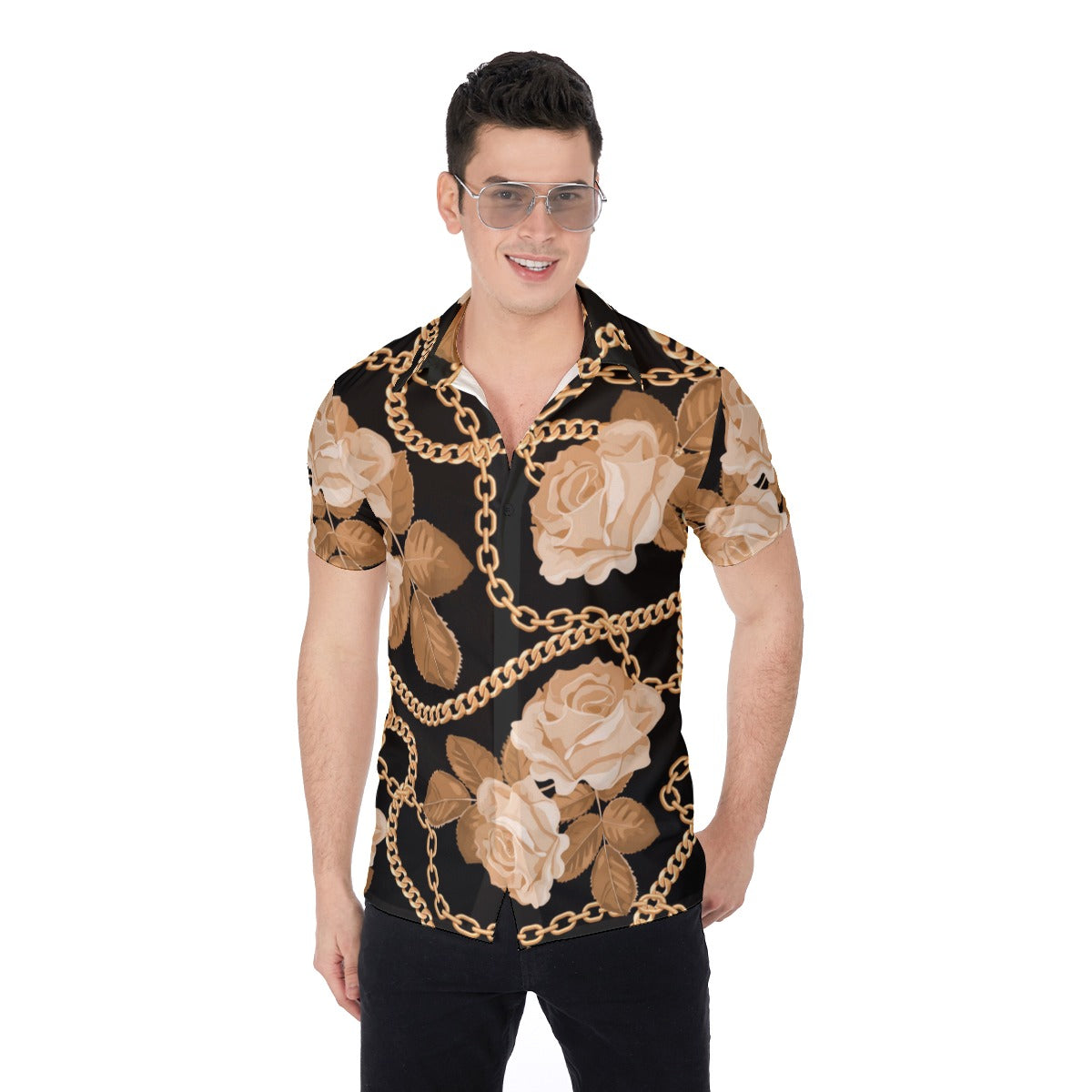 Chains & Roses Men's Button Up Shirt