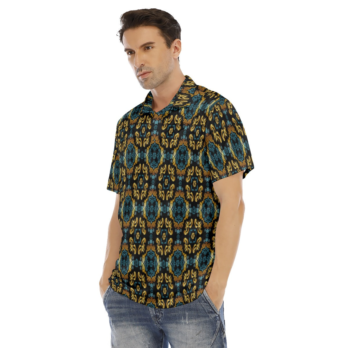 Ethnic Pattern Men's Polo Shirt | Velvet