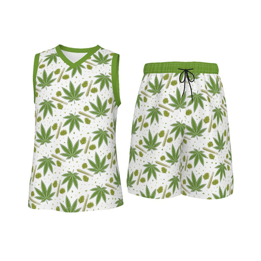 Stoners Only Men's V Neck Basketball Suit