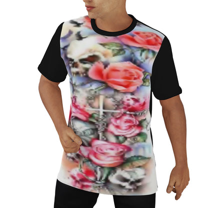 Men's Tattoo Style O-Neck T-Shirt