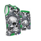 Skulls and Roses Men's V Neck Basketball Suit