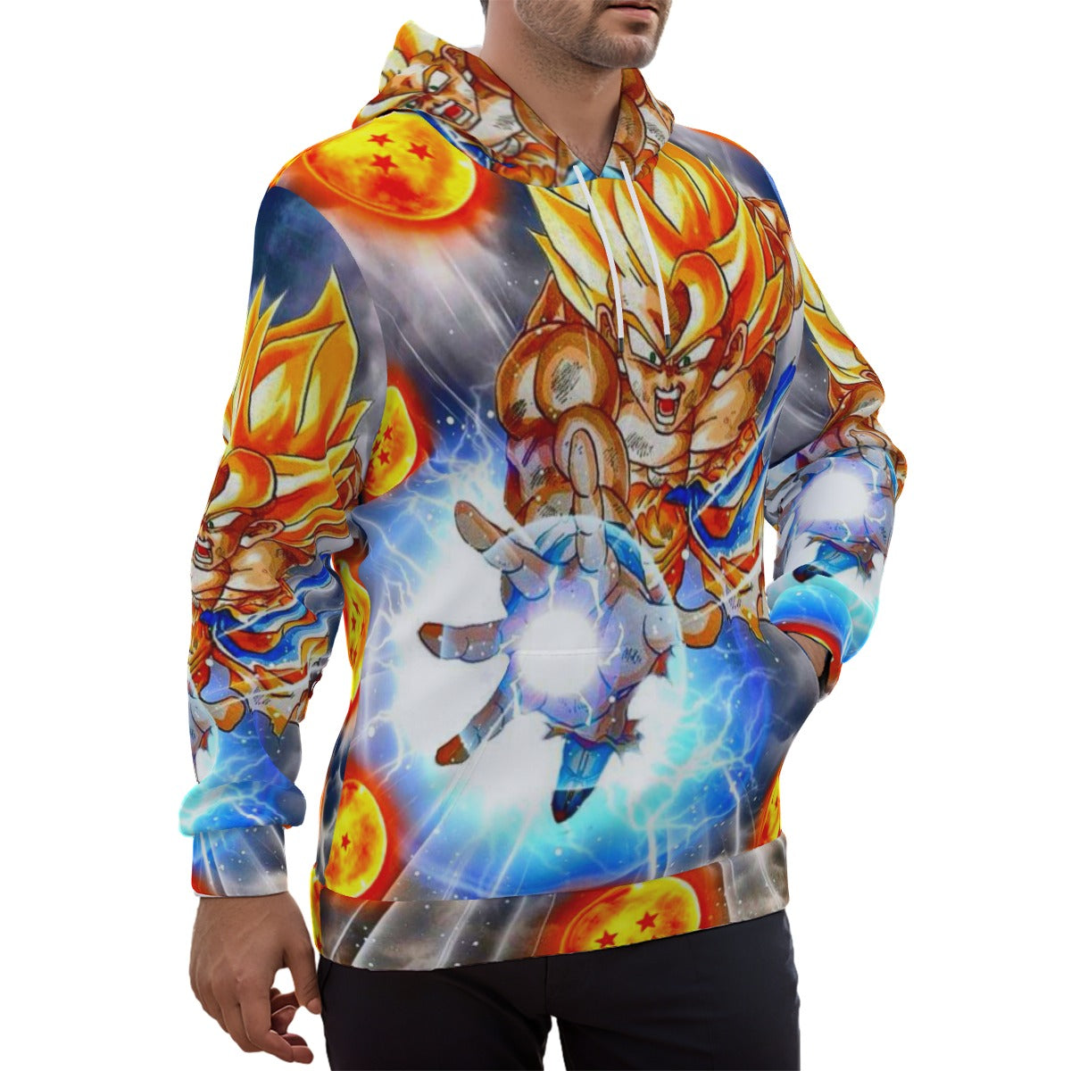 Goku With Dragon Balls Unisex Pullover Hoodie