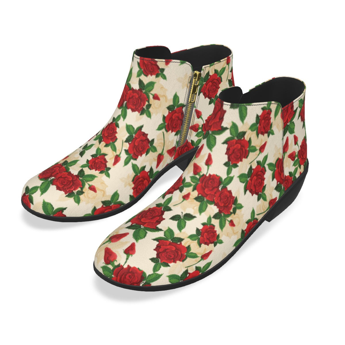 Red Roses Men's Fashion Boots