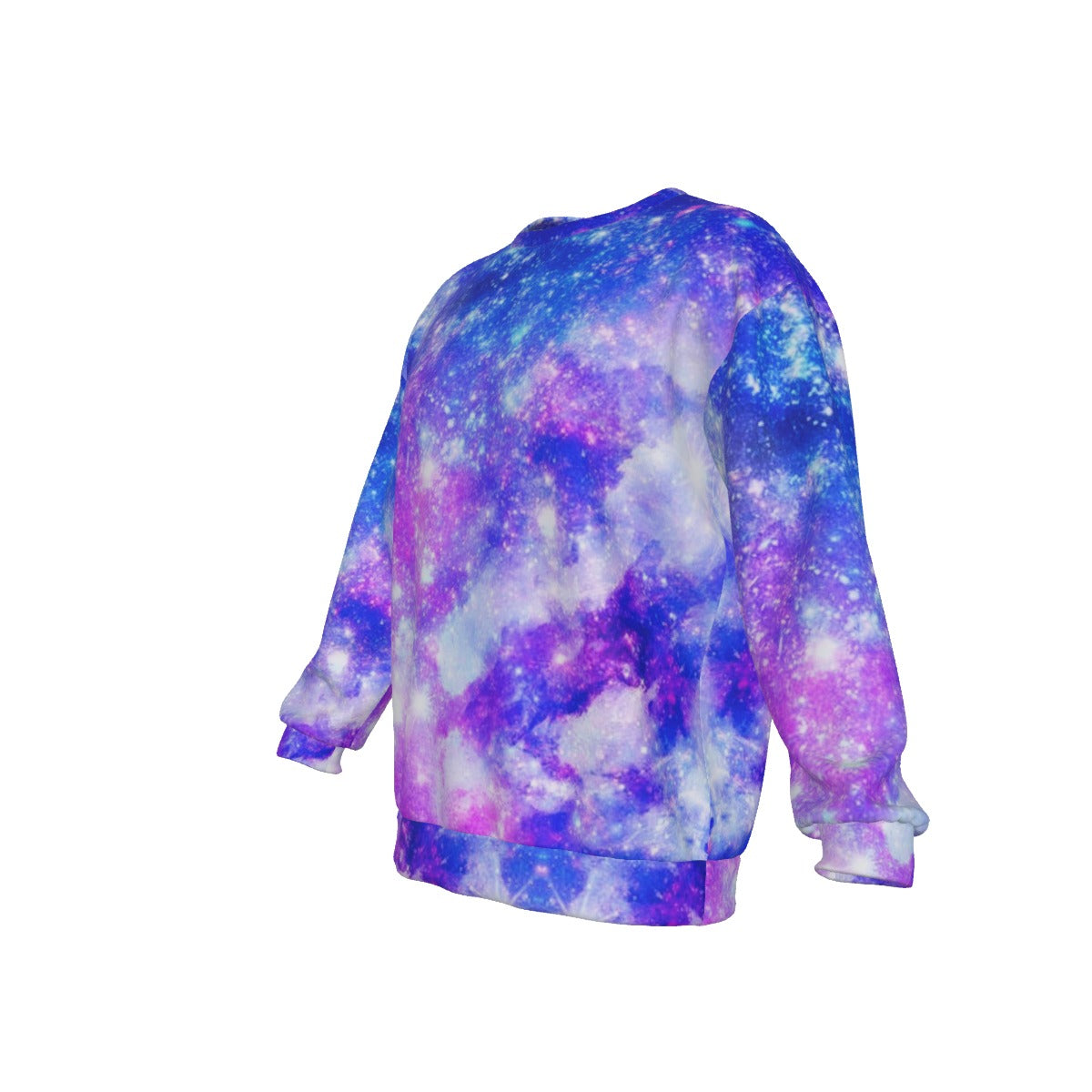 Men's Galaxy Drop Shoulder Round Neck Long-Sleeved Sweatshirt