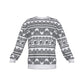 Mehndi Indian Henna Style Men's Drop Shoulder Round Neck Long-Sleeved Sweatshirt
