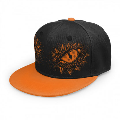 Orange & Black Dragons Eyes Snap Back