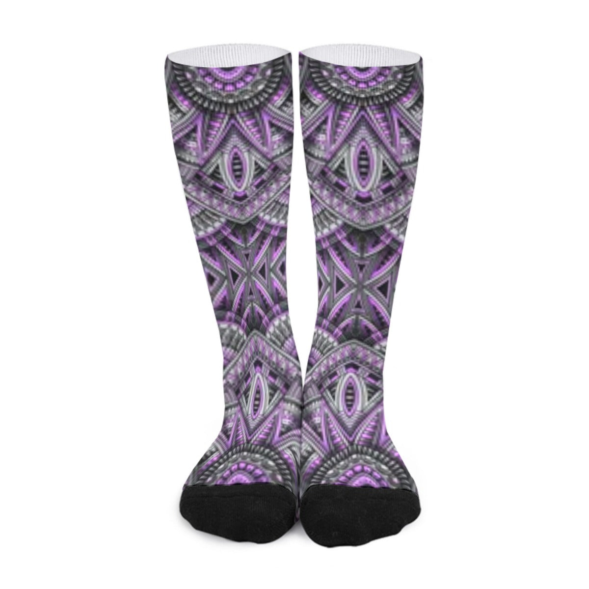 Abstract Ethnic Long Socks