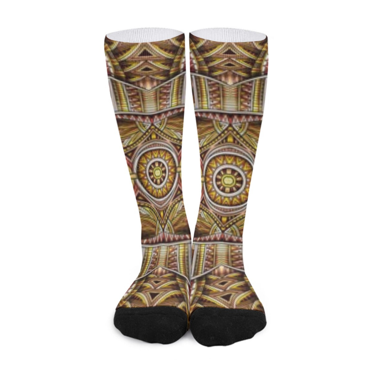 Abstract Ethnic Long Socks