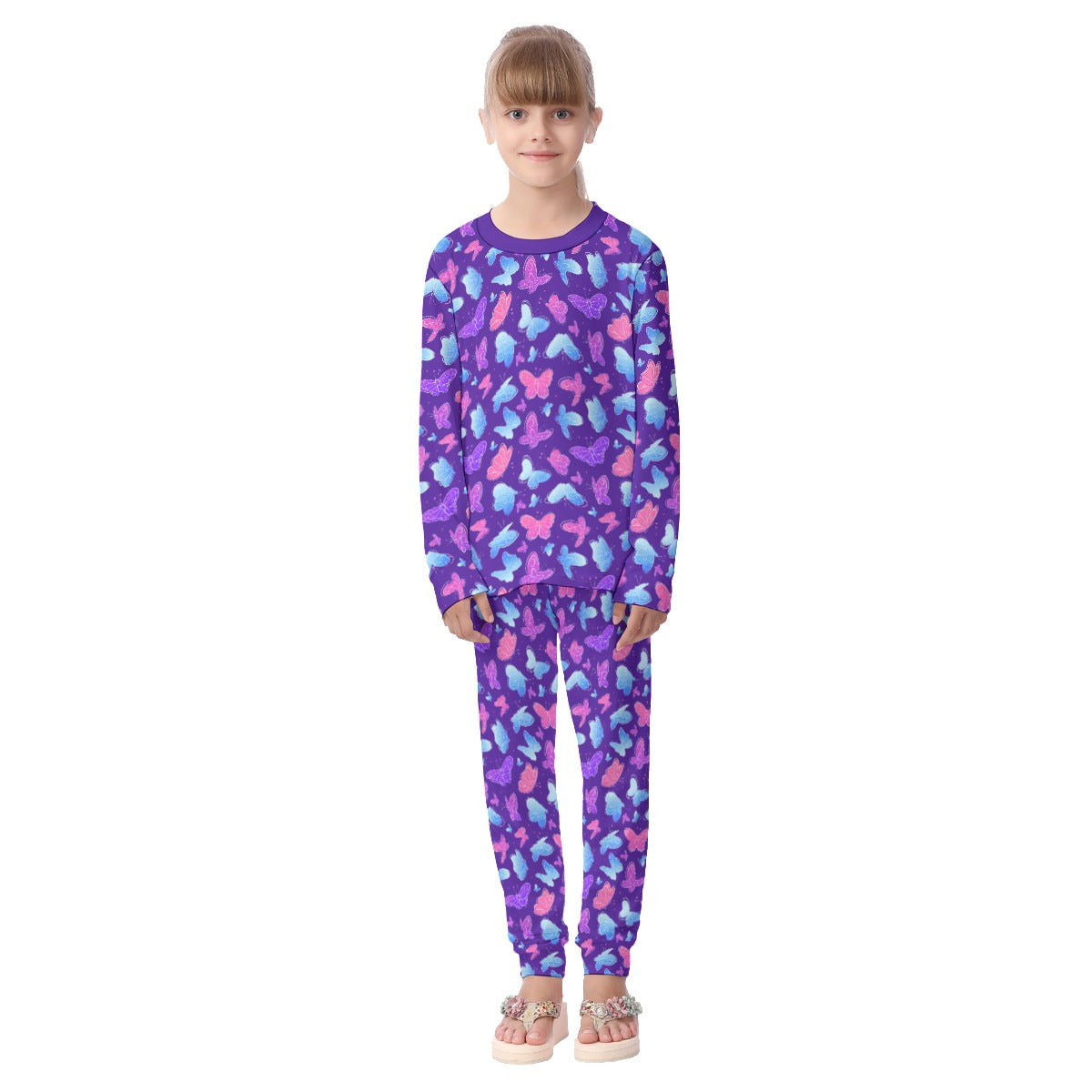 Kid's Colorful Butterflies Pajamas Sets