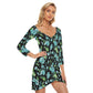 Spring Time Women's Off-shoulder Long Sleeve Dress