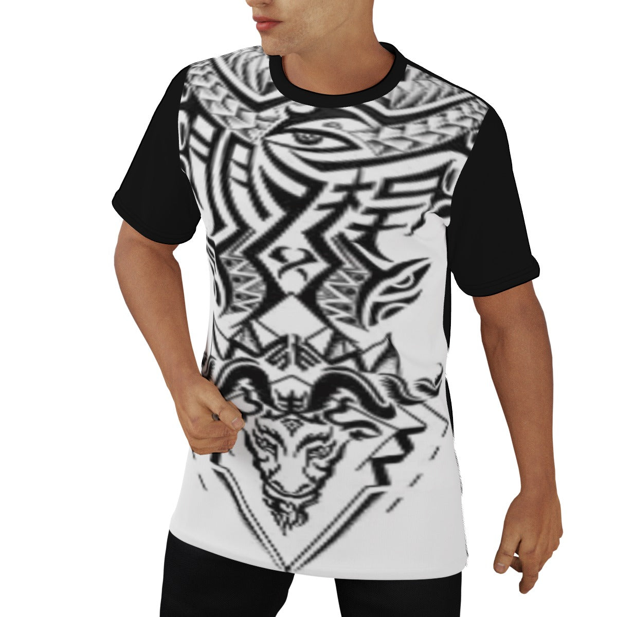 Men's Tattoo Style O-Neck T-Shirt