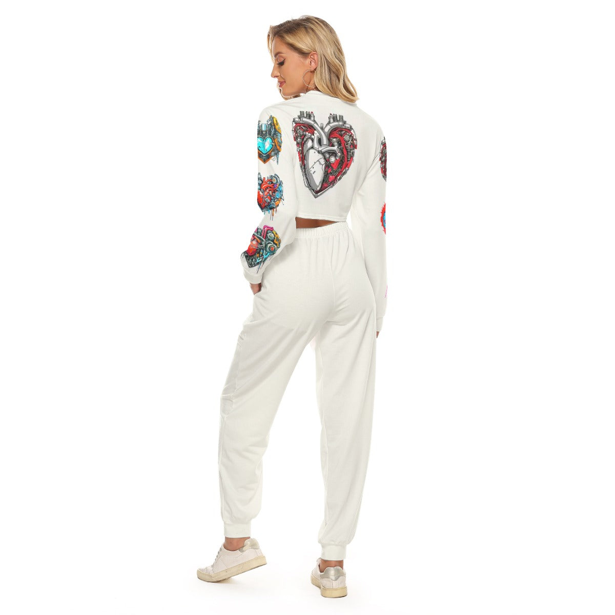 Women's Bionic Hearts Crop Sweatshirt Suit