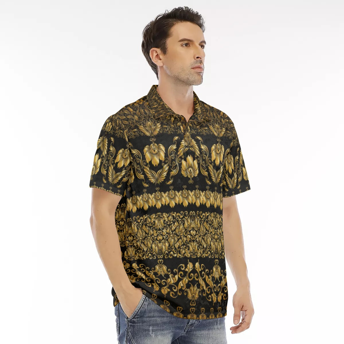 Royal Flowers Men's Polo Shirt