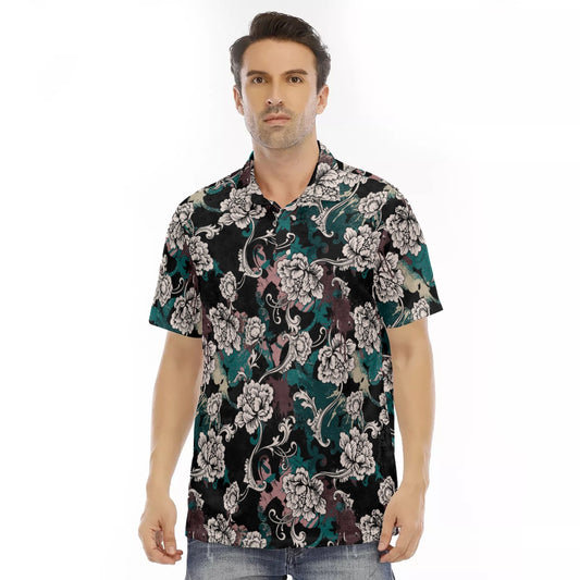 Cris'sai's Pretty Little Flowers Men's Polo Shirt