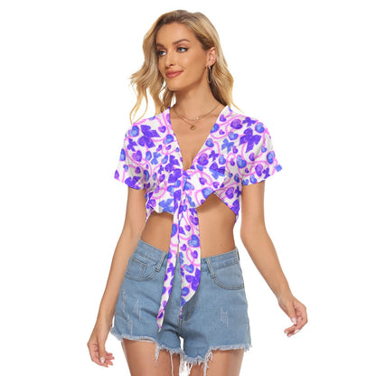 Purple Hearts & Bowes Women's Bandage Crop Top