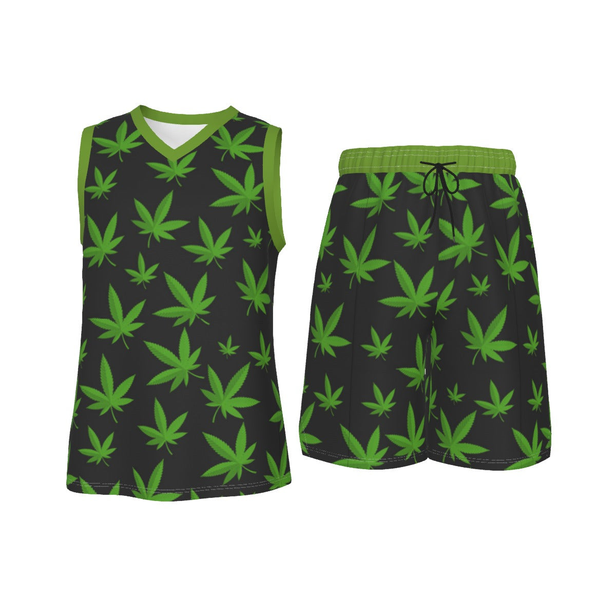 Stoners Only Men's V Neck Basketball Suit