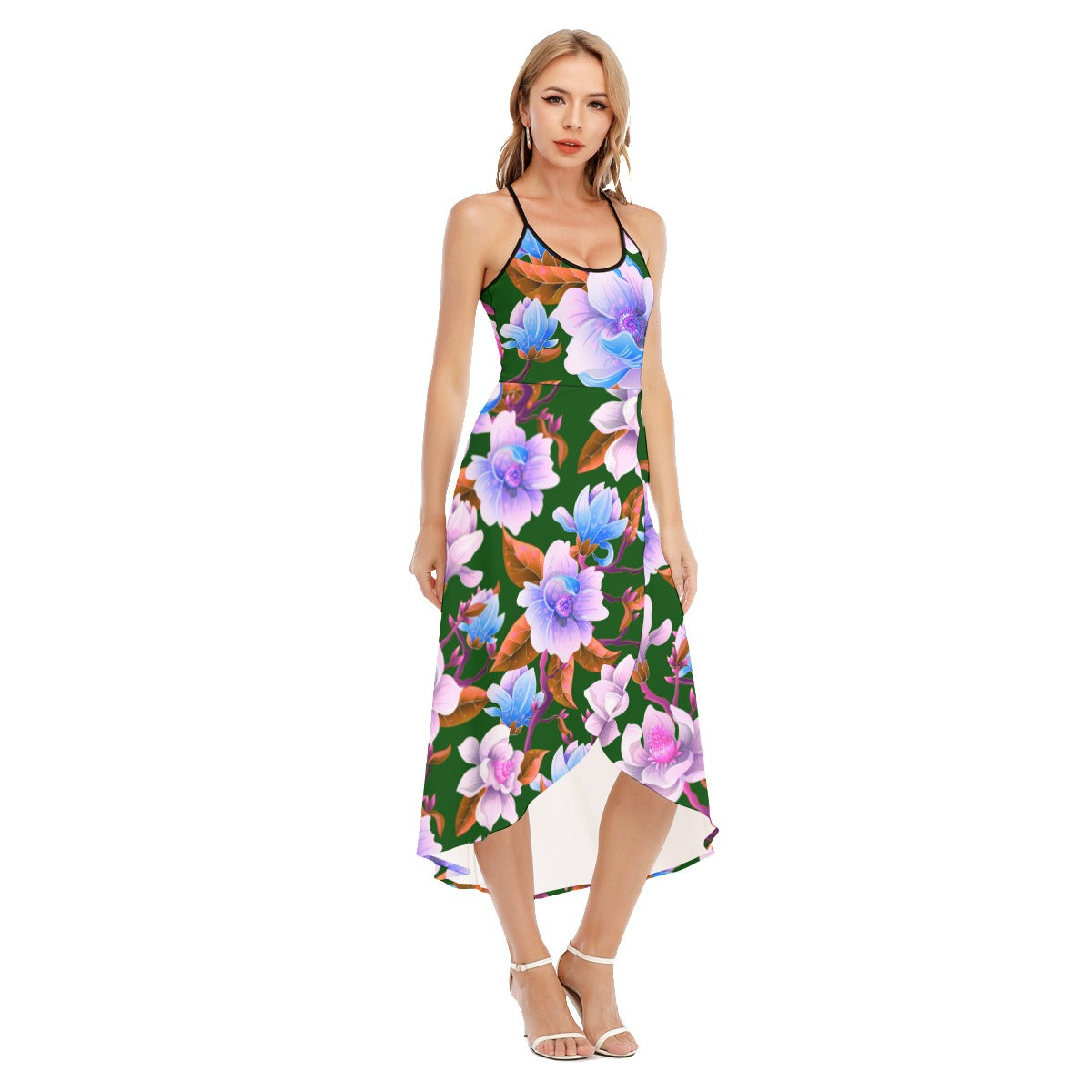 Women's Magnolia Flowers Cami Vest Top Dress