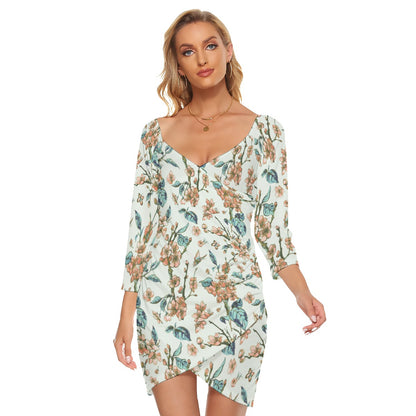 Spring Time Women's Off-shoulder Long Sleeve Dress