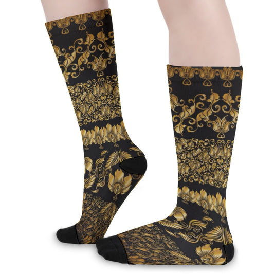 Her Golden Flowers Long Socks