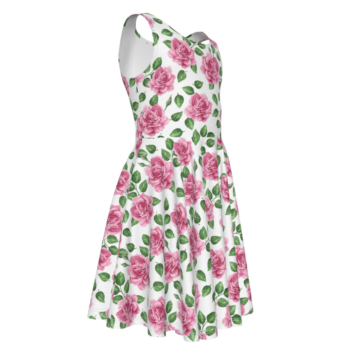 Cris'Sai's Pretty Little Flowers Kid's Sleeveless Vest Dress