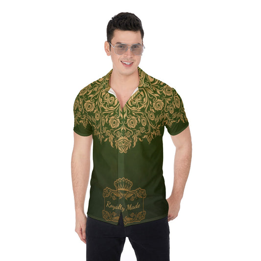 Royalty Made Green Men's Button Up