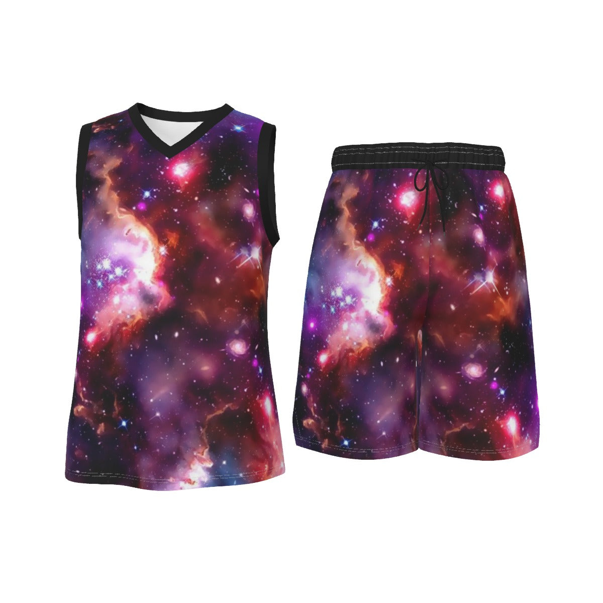 Only In Space  Men's V Neck Basketball Suit