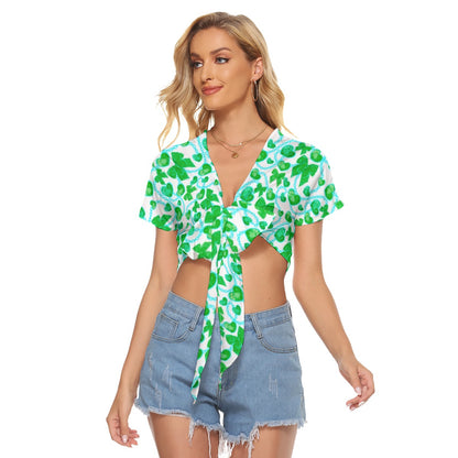 Green Hearts & Bowes Women's Bandage Crop Top