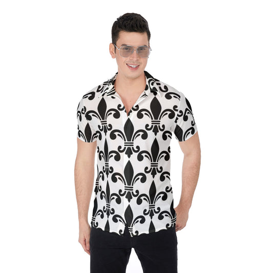 Made Royal White & Black Men's Button Up Shirt